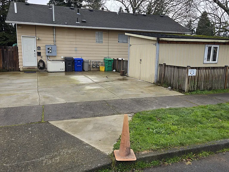 Off-street parking with security cameras