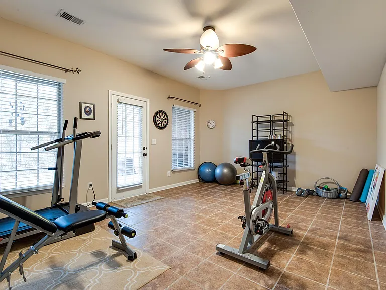 Basement and workout area