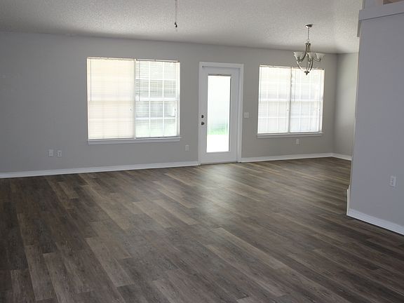 Living room and dining area