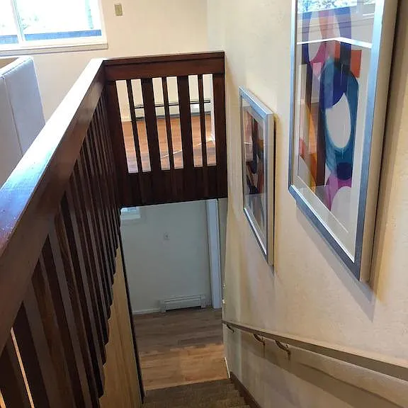 Stairs to the downstairs bedrooms.