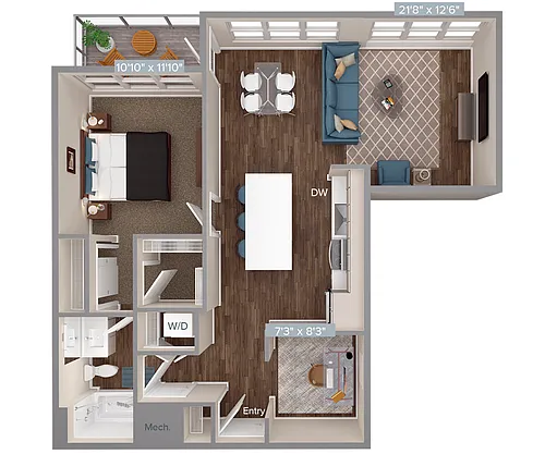Floor plan AM20D-D1-851