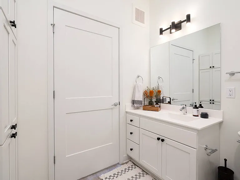 Stylish vanities with sleek lighting make your morning routine effortless.