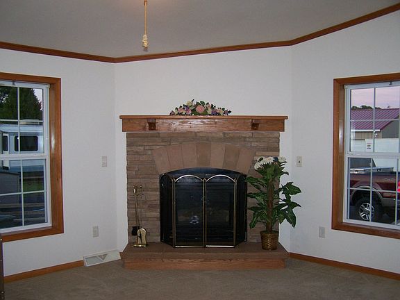 Family Room w/ gas FP with stone face