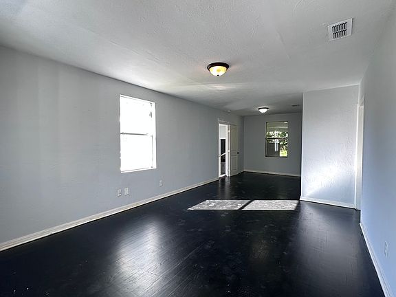 Spacious living room and dining area