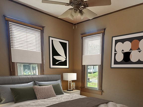 Downstairs bedroom #1 with closet