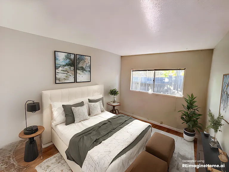 This unit is unfurnished. The photos are staged.