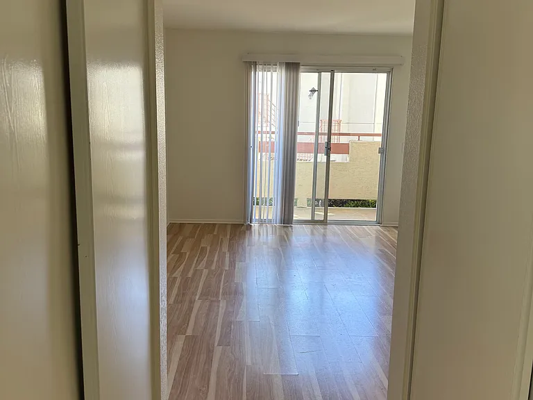 Master bedroom with dual closets and private balcony.