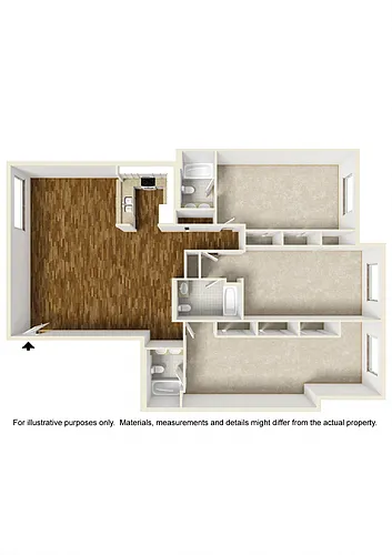 Floor plan Floor Plan 33i (Shared Room)