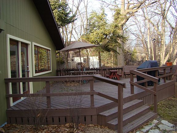 Built in seating on deck