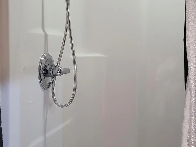 with curtain open
