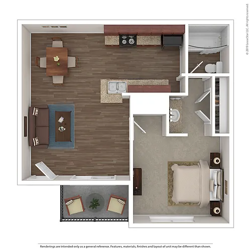 Floor plan 1x1 Upgrade
