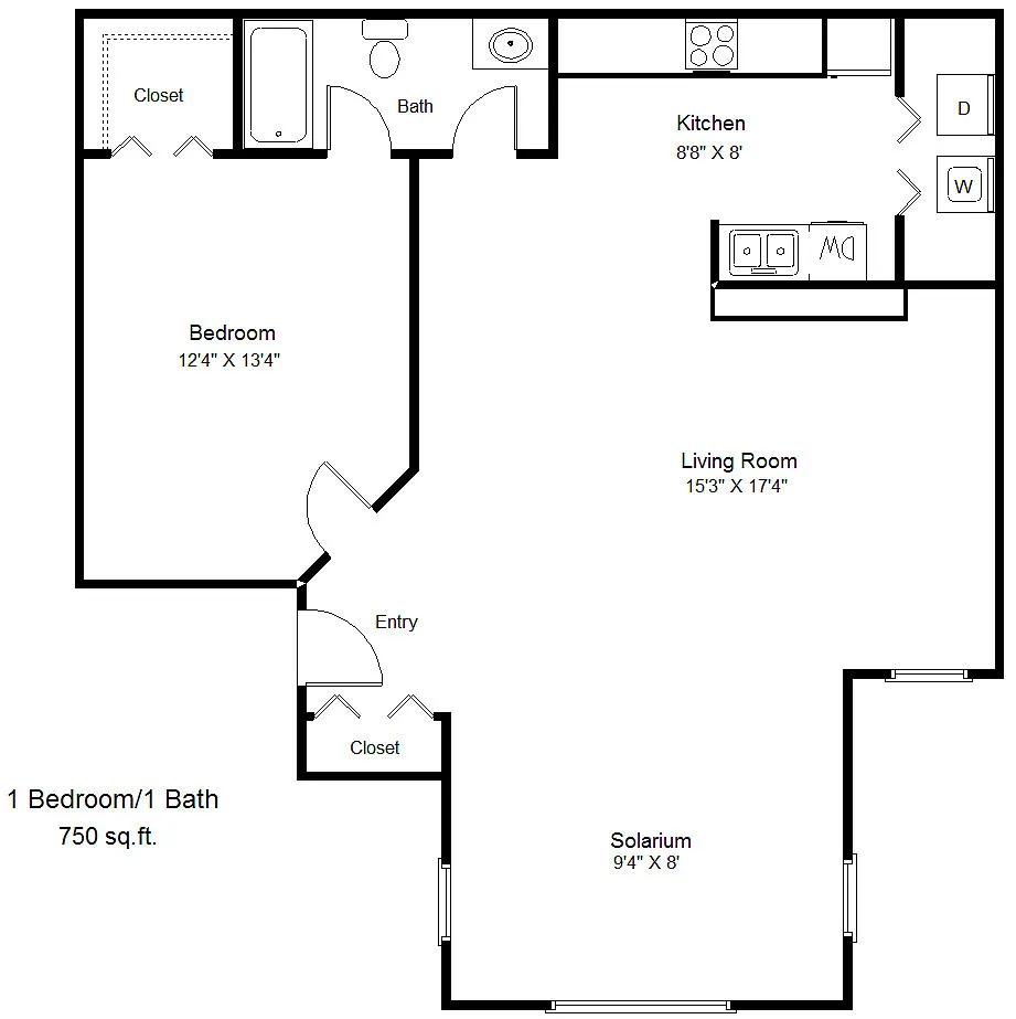 Floor plan One Bedroom