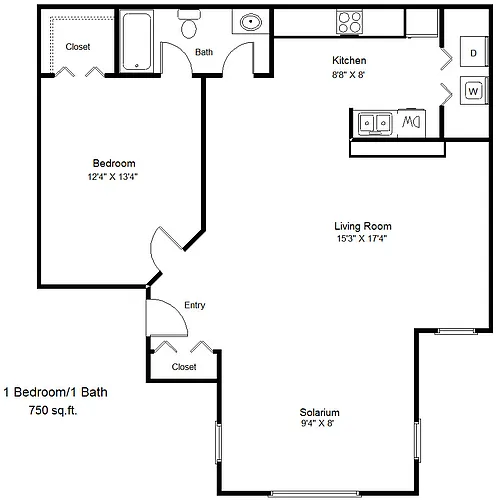 Floor plan One Bedroom