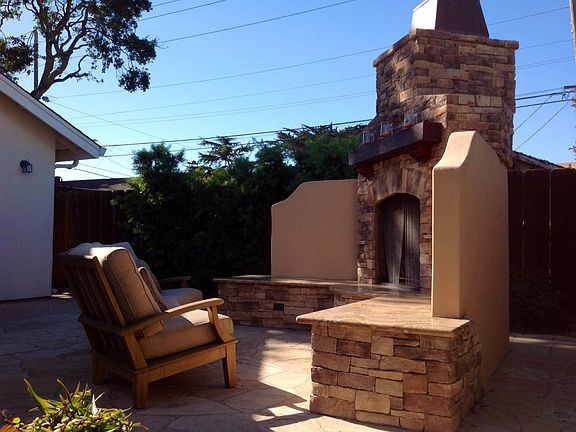 outdoor fireplace