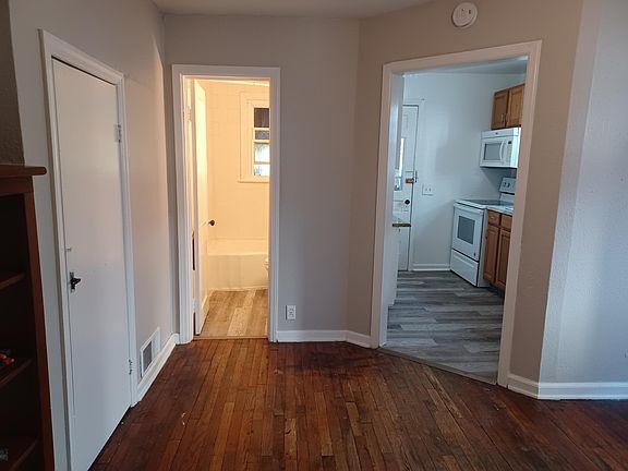 View kitchen and bath from dining room