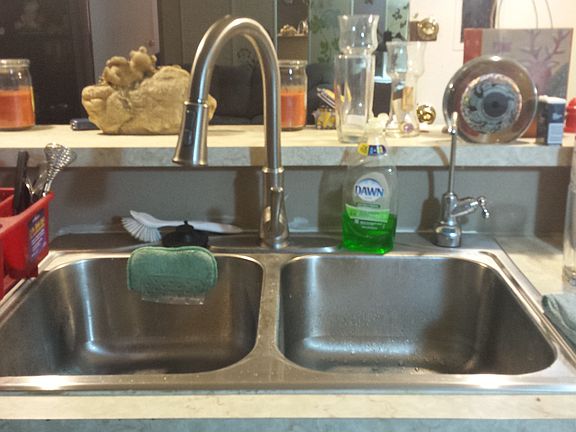 3 year old kitchen sink/fauc