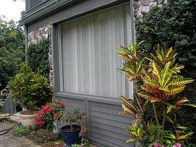 Outside front window