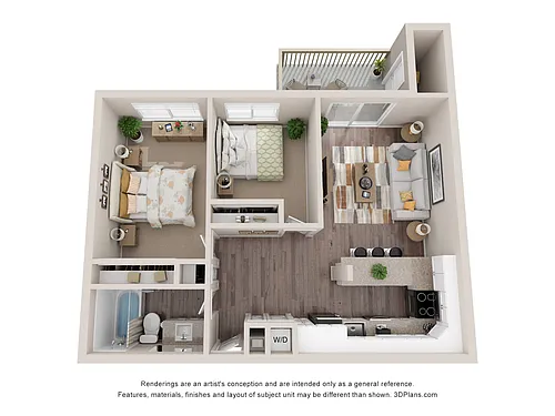 Floor plan 2 Bed 1 Bath