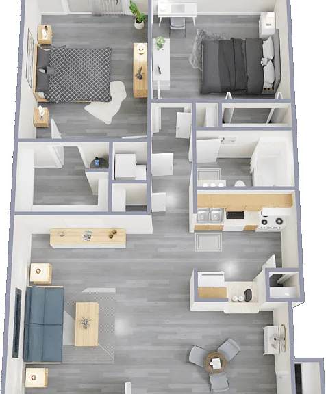 2x1 Floorplan Diagram
