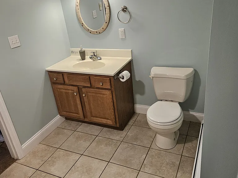 Bathroom. Bath tub/shower not pictured