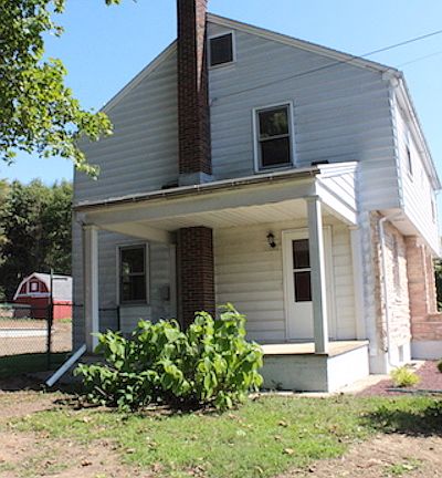 side porch, new storm door
