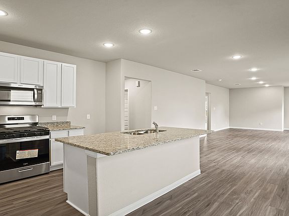 Kitchen to Dining Area and Family Room