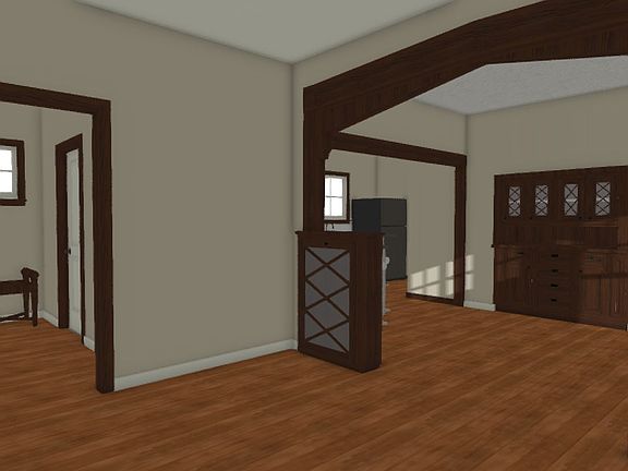View of living and dining rm