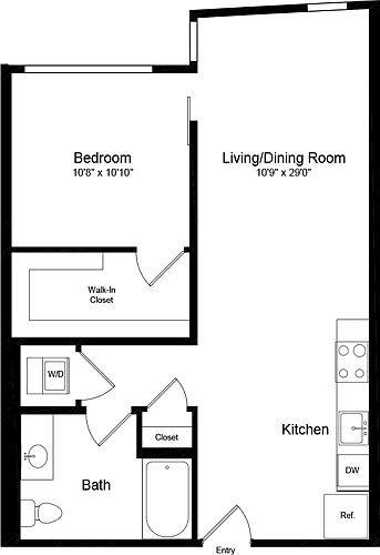 Floor plan 1 Bedroom G-2