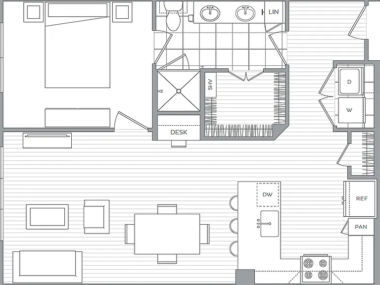 I - 1 Bedroom / 1 Bath I - 1 Bedroom / 1 Bath