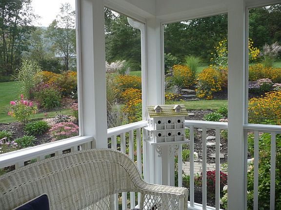 view of garden from sun porch