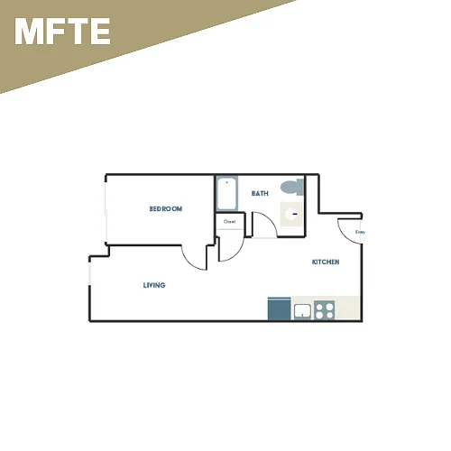 Floor plan 1x1 - C9 - Affordable