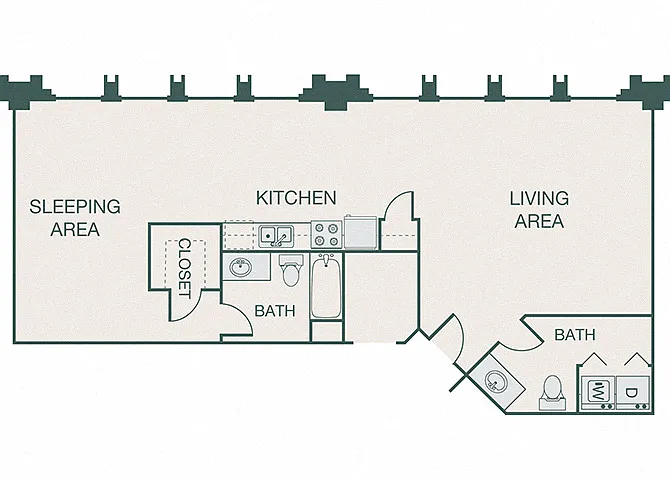 Floor plan A14 (Penthouse 6)