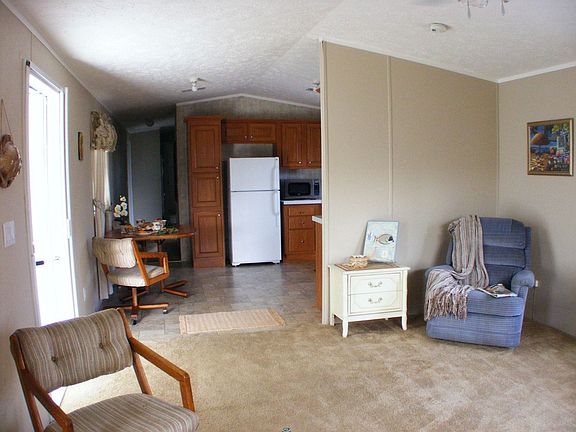 Living room into kitchen