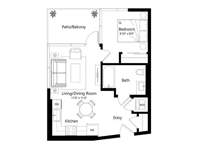 Floor plan 1650-Lincoln_1P