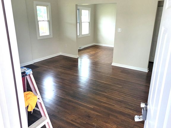 living room at front door