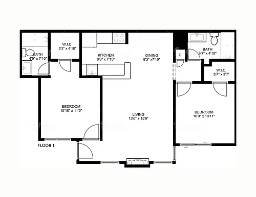 Floor plan 2X2