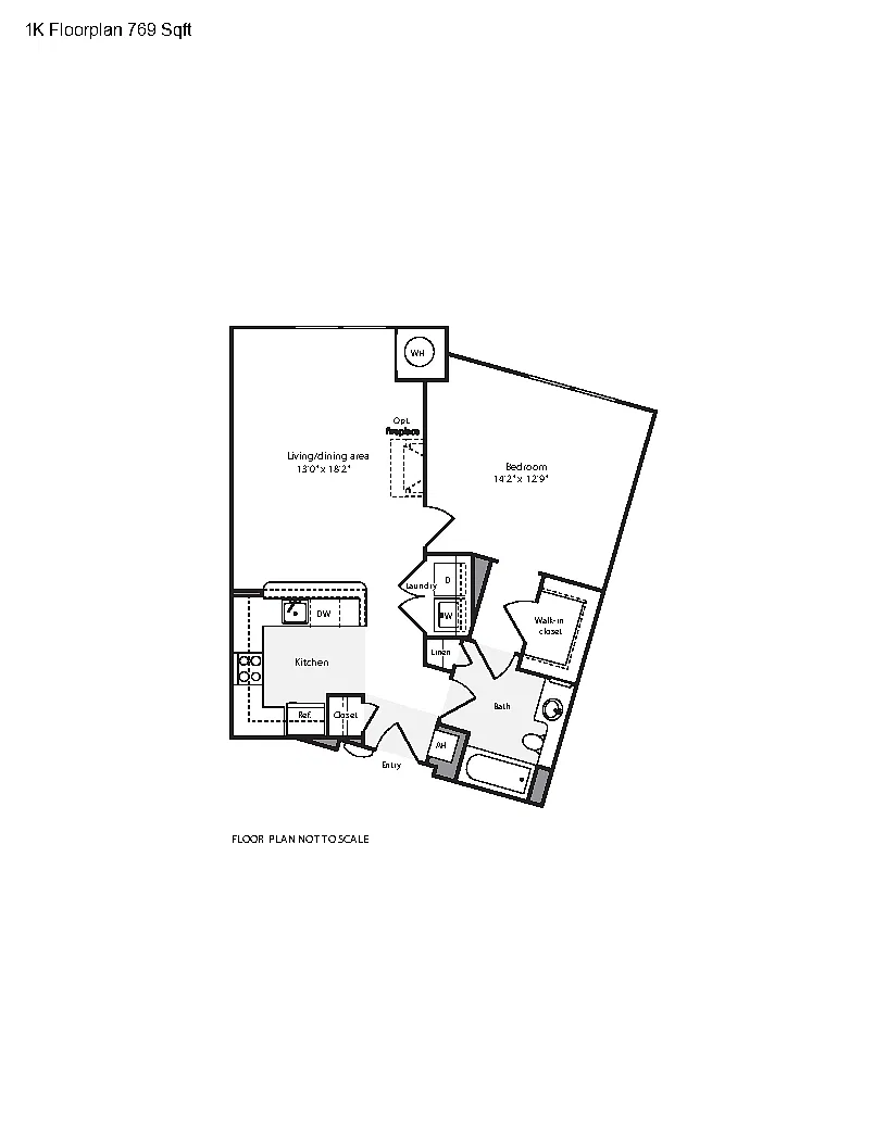 Floor plan 1K