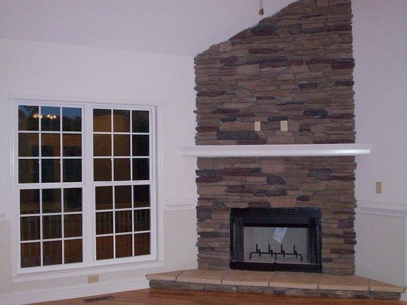 Stone Wood Burning Fireplace
