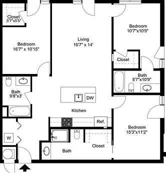 3 Bedroom 3 Bedroom