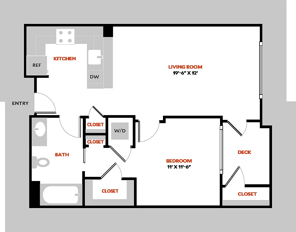 Floor plan Plan 1E
