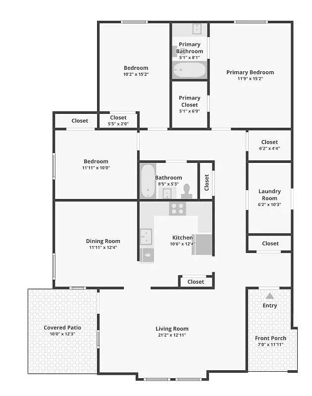 Floor plan 3 BEDROOM-SINGLE LEVEL