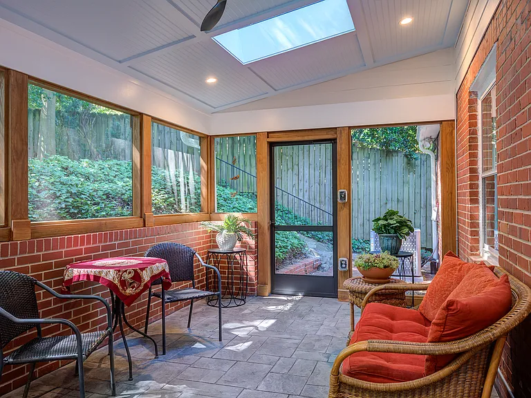 Screened back porch.