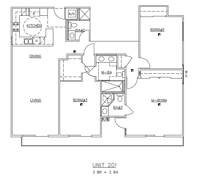 Floor plan 3 Bedroom, 3 Bathroom