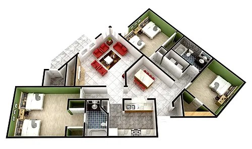 Floor plan 3X2 L