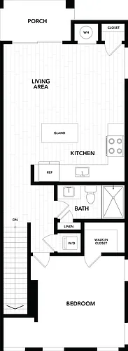 Floor plan 1 Bed/1 Bath-A6