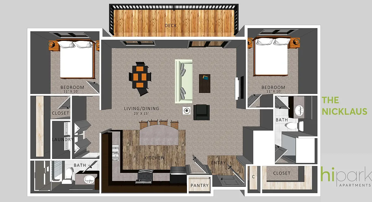 Floor plan HiPark Apartments - The Nicklaus