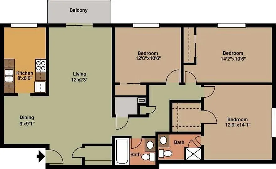 Floor plan 3 bedroom