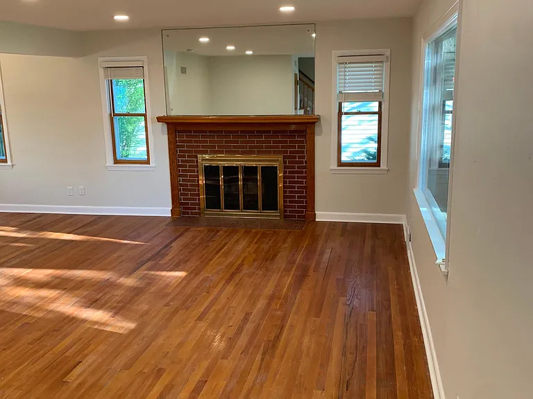 view of living room from front door