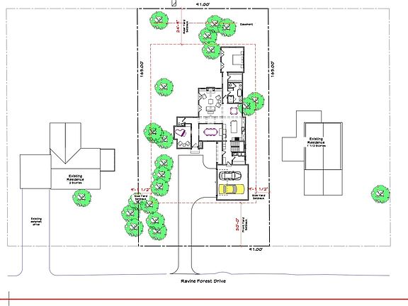 With over 1/3 acre the options are endless! This is a site rendering of a home with a 1st floor mast
