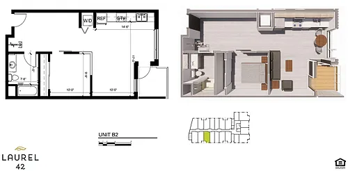Floor plan 1x1A